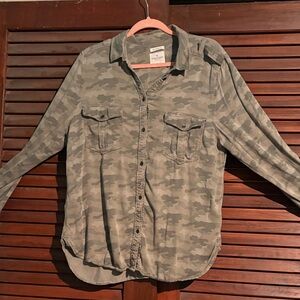 American Eagle Outfitters Olive Green Shirt